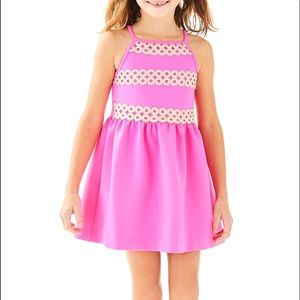 Lily Pulitzer kids pink and gold elize dress